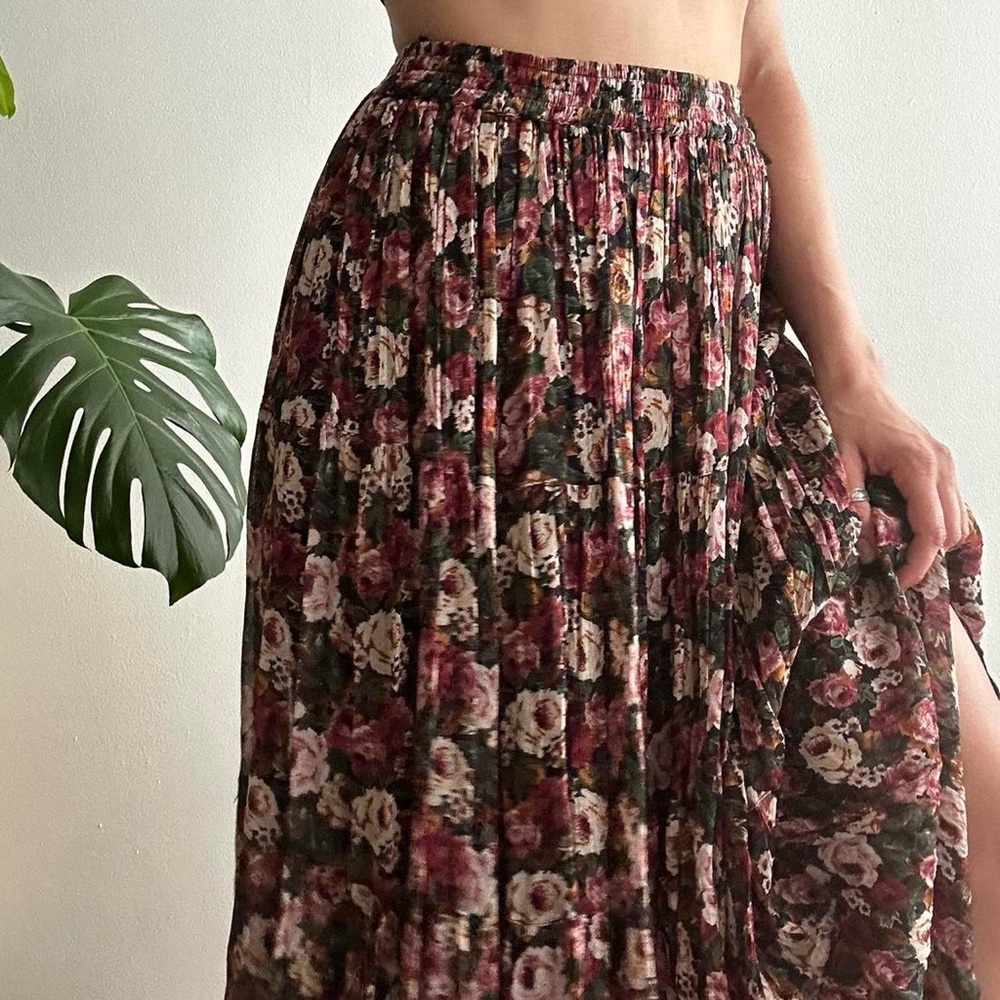 Vintage Neo Nostalgia Floral Maxi Skirt